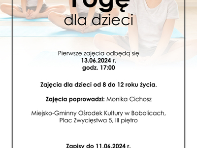 Plakat na yogę dla dzieci