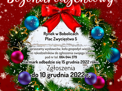 Plakat zgłoszeniowy na Jarmark Bożonarodzeniowy