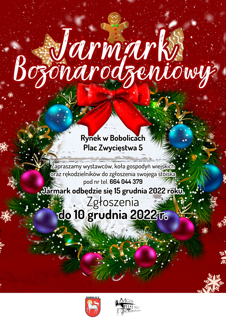 Plakat zgłoszeniowy na Jarmark Bożonarodzeniowy